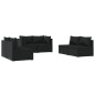 vidaXL Set de muebles de jardín 6 pzas y cojines ratán sintético negro vidaXL Set de muebles de jardín 6 pzas y cojines ratán sintético negro