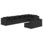 vidaXL Set de muebles de jardín 8 pzas y cojines ratán sintético negro vidaXL Set de muebles de jardín 8 pzas y cojines ratán sintético negro