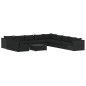 vidaXL Set de sofás de jardín 12 pzas cojines ratán sintético negro vidaXL Set de sofás de jardín 12 pzas cojines ratán sintético negro