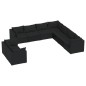 vidaXL Set de muebles de jardín 9 pzas y cojines ratán sintético negro vidaXL Set de muebles de jardín 9 pzas y cojines ratán sintético negro