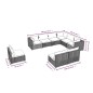 vidaXL Set muebles de jardín 9 piezas y cojines ratán sintético marrón vidaXL Set muebles de jardín 9 piezas y cojines ratán sintético marrón