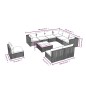 vidaXL Set de muebles de jardín 10 pzas cojines ratán sintético negro vidaXL Set de muebles de jardín 10 pzas cojines ratán sintético negro