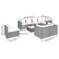 vidaXL Set de muebles de jardín 9 pzas y cojines ratán sintético negro vidaXL Set de muebles de jardín 9 pzas y cojines ratán sintético negro