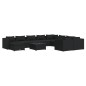 vidaXL Set de muebles de jardín 11 pzas cojines ratán sintético negro vidaXL Set de muebles de jardín 11 pzas cojines ratán sintético negro