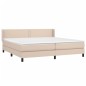vidaXL Cama box spring con colchón cuero sintético capuchino 200x200cm vidaXL Cama box spring con colchón cuero sintético capuchino 200x200cm