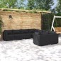 vidaXL Set de muebles de jardín 8 pzas y cojines ratán sintético negro vidaXL Set de muebles de jardín 8 pzas y cojines ratán sintético negro