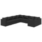 vidaXL Set de muebles de jardín 8 pzas y cojines ratán sintético negro vidaXL Set de muebles de jardín 8 pzas y cojines ratán sintético negro