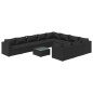 vidaXL Set de muebles de jardín 11 pzas cojines ratán sintético negro vidaXL Set de muebles de jardín 11 pzas cojines ratán sintético negro