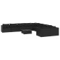 vidaXL Set de muebles de jardín 11 pzas cojines ratán sintético negro vidaXL Set de muebles de jardín 11 pzas cojines ratán sintético negro