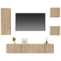 vidaXL Set de muebles para TV 5 pzas madera contrachapada roble Sonoma vidaXL Set de muebles para TV 5 pzas madera contrachapada roble Sonoma