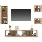 vidaXL Set de muebles para TV 5 pzas madera contrachapada roble Sonoma vidaXL Set de muebles para TV 5 pzas madera contrachapada roble Sonoma