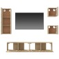 vidaXL Set de muebles para TV 5 pzas madera contrachapada roble Sonoma vidaXL Set de muebles para TV 5 pzas madera contrachapada roble Sonoma