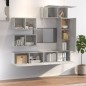 vidaXL Set de muebles de TV 6 pzas madera contrachapada gris hormigón