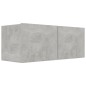 vidaXL Set de muebles de TV 6 pzas madera contrachapada gris hormigón