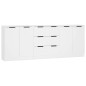 vidaXL Aparador de 3 piezas madera contrachapada blanco vidaXL Aparador de 3 piezas madera contrachapada blanco