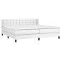 vidaXL Cama box spring con colchón cuero sintético blanco 200x200 cm vidaXL Cama box spring con colchón cuero sintético blanco 200x200 cm