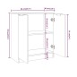 vidaXL Aparador de 3 piezas madera contrachapada blanco vidaXL Aparador de 3 piezas madera contrachapada blanco