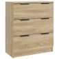 vidaXL Aparador de 3 piezas madera contrachapada color roble Sonoma vidaXL Aparador de 3 piezas madera contrachapada color roble Sonoma