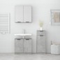 vidaXL Set de muebles baño 3 pzas madera contrachapada gris hormigón