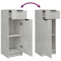 vidaXL Set de muebles baño 3 pzas madera contrachapada gris hormigón