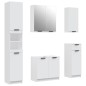 vidaXL Juego de armarios de baño 5 piezas madera contrachapada blanco vidaXL Juego de armarios de baño 5 piezas madera contrachapada blanco
