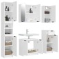 vidaXL Juego de armarios de baño 5 piezas madera contrachapada blanco vidaXL Juego de armarios de baño 5 piezas madera contrachapada blanco