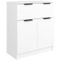 vidaXL Aparador de 3 piezas madera contrachapada blanco