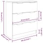 vidaXL Aparador de 3 piezas madera contrachapada blanco