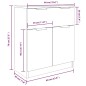 vidaXL Aparador de 3 piezas madera contrachapada blanco