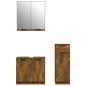 vidaXL Set de muebles baño 3 pzas madera contrachapada roble ahumado vidaXL Set de muebles baño 3 pzas madera contrachapada roble ahumado