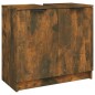 vidaXL Set de muebles baño 3 pzas madera contrachapada roble ahumado vidaXL Set de muebles baño 3 pzas madera contrachapada roble ahumado