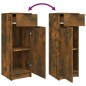 vidaXL Set de muebles baño 3 pzas madera contrachapada roble ahumado vidaXL Set de muebles baño 3 pzas madera contrachapada roble ahumado