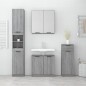 vidaXL Set de armario de baño 4 pzas madera contrachapada gris sonoma vidaXL Set de armario de baño 4 pzas madera contrachapada gris sonoma