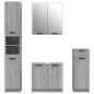 vidaXL Set de armario de baño 4 pzas madera contrachapada gris sonoma vidaXL Set de armario de baño 4 pzas madera contrachapada gris sonoma
