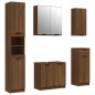 vidaXL Set de muebles de baño 5 pzas madera contrachapada marrón roble vidaXL Set de muebles de baño 5 pzas madera contrachapada marrón roble