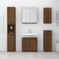 vidaXL Set de muebles de baño 5 pzas madera contrachapada marrón roble vidaXL Set de muebles de baño 5 pzas madera contrachapada marrón roble
