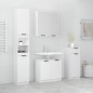 vidaXL Juego de muebles de baño 4 piezas madera contrachapada blanco vidaXL Juego de muebles de baño 4 piezas madera contrachapada blanco