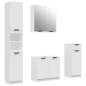 vidaXL Juego de muebles de baño 4 piezas madera contrachapada blanco vidaXL Juego de muebles de baño 4 piezas madera contrachapada blanco