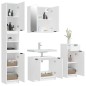 vidaXL Juego de muebles de baño 4 piezas madera contrachapada blanco vidaXL Juego de muebles de baño 4 piezas madera contrachapada blanco