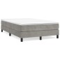 vidaXL Estructura de cama box spring terciopelo gris claro 120x200 cm vidaXL Estructura de cama box spring terciopelo gris claro 120x200 cm