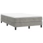vidaXL Estructura de cama box spring terciopelo gris claro 120x200 cm vidaXL Estructura de cama box spring terciopelo gris claro 120x200 cm