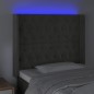 vidaXL Cabecero con LED de terciopelo gris oscuro 93x16x118/128 cm vidaXL Cabecero con LED de terciopelo gris oscuro 93x16x118/128 cm
