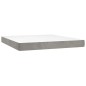 vidaXL Cama box spring con colchón terciopelo gris claro 160x200 cm vidaXL Cama box spring con colchón terciopelo gris claro 160x200 cm