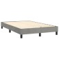 vidaXL Cama box spring colchón y LED terciopelo gris claro 120x200 cm vidaXL Cama box spring colchón y LED terciopelo gris claro 120x200 cm