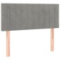 vidaXL Cama box spring colchón y LED terciopelo gris claro 120x200 cm vidaXL Cama box spring colchón y LED terciopelo gris claro 120x200 cm