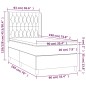 vidaXL Cama box spring colchón y LED terciopelo gris oscuro 90x190 cm vidaXL Cama box spring colchón y LED terciopelo gris oscuro 90x190 cm