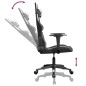 vidaXL Silla gaming cuero sintético negro y blanco vidaXL Silla gaming cuero sintético negro y blanco