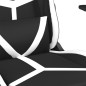 vidaXL Silla gaming cuero sintético negro y blanco vidaXL Silla gaming cuero sintético negro y blanco