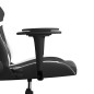 vidaXL Silla gaming cuero sintético negro y blanco vidaXL Silla gaming cuero sintético negro y blanco