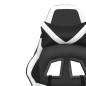 vidaXL Silla gaming cuero sintético negro y blanco vidaXL Silla gaming cuero sintético negro y blanco